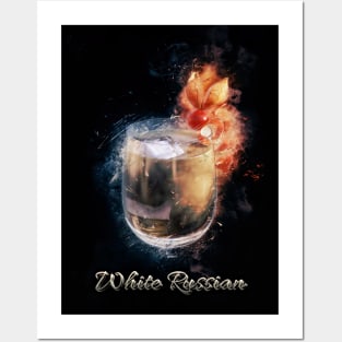 White Russian Cocktail Drink Happy Hour Party Posters and Art